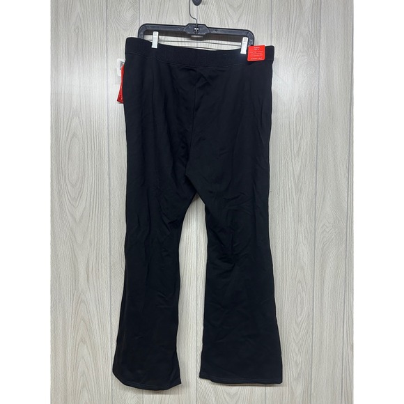 Maze Collection Black Ponte Pants Size 3X Button Detail Flare Leg - Picture 3 of 9